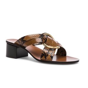 Chloé Ring Embellished Cross Over Sandals